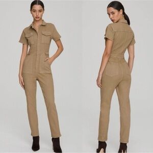 GOOD AMERICAN Fit For Success Jumpsuit | Classic Beige Like New XS